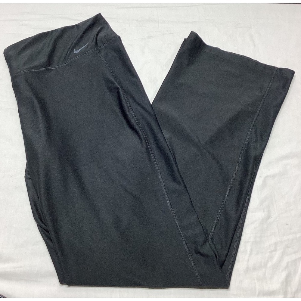 Nike Dri-FIT Womens Black Power Training Pants Wide Leg 803064-010 Size XL